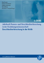 Jahrbuch Frauen- und Geschlechterforschung in der Erziehungswissenschaft Jahrbuch Frauen- und Geschlechterforschung in der Erziehungswissenschaft