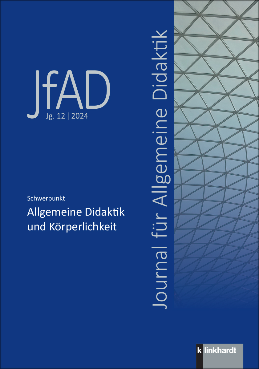 Cover-Abbildung des Buches 'Journal für Allgemeine Didaktik (JfAD), Jg. 12/2024'